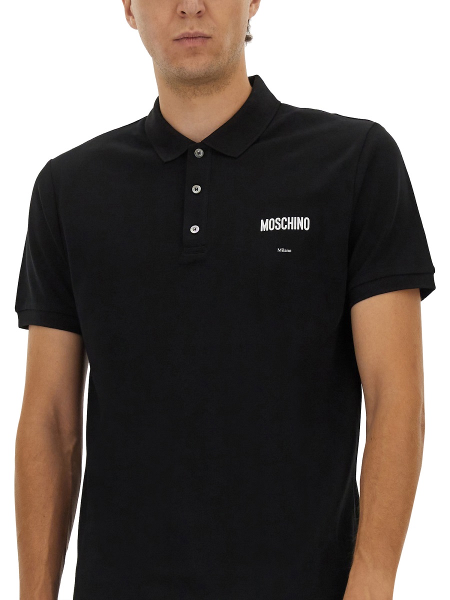 Moschino COTTON PIQUE POLO Zwart