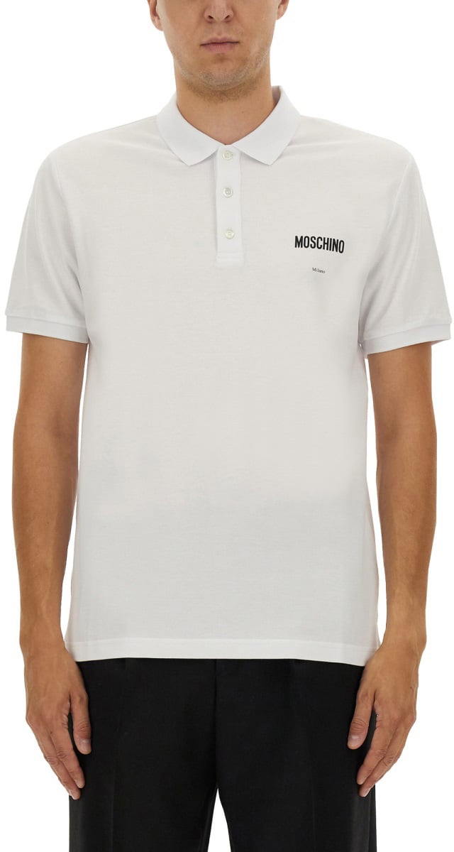 Moschino COTTON PIQUE POLO Wit