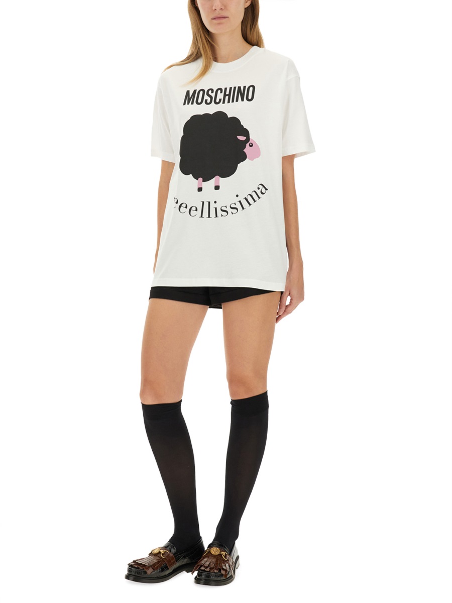 Moschino T-SHIRT WITH PRINT Wit