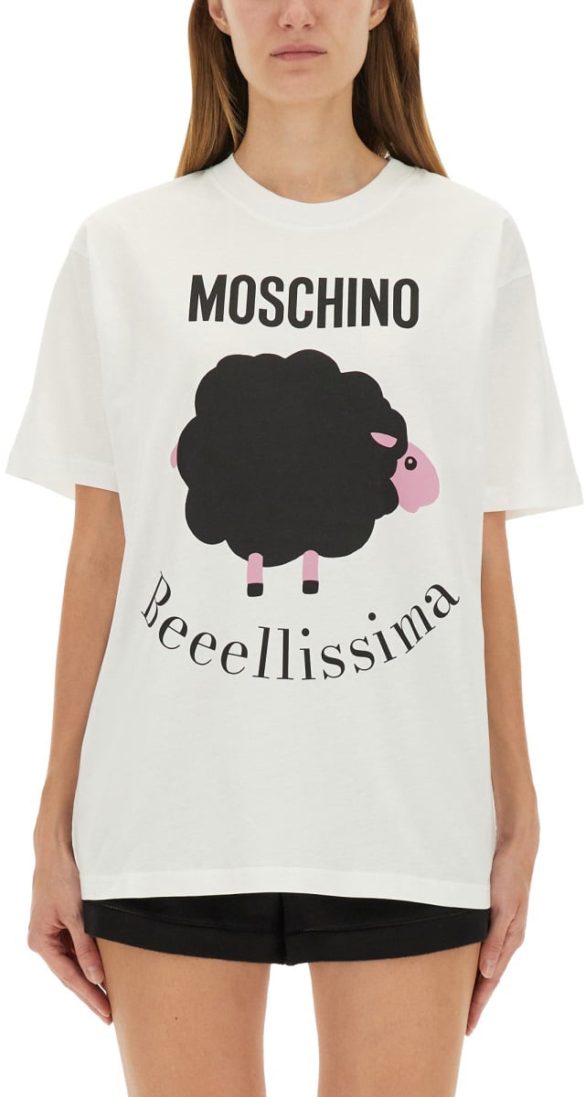 Moschino T-SHIRT WITH PRINT Wit