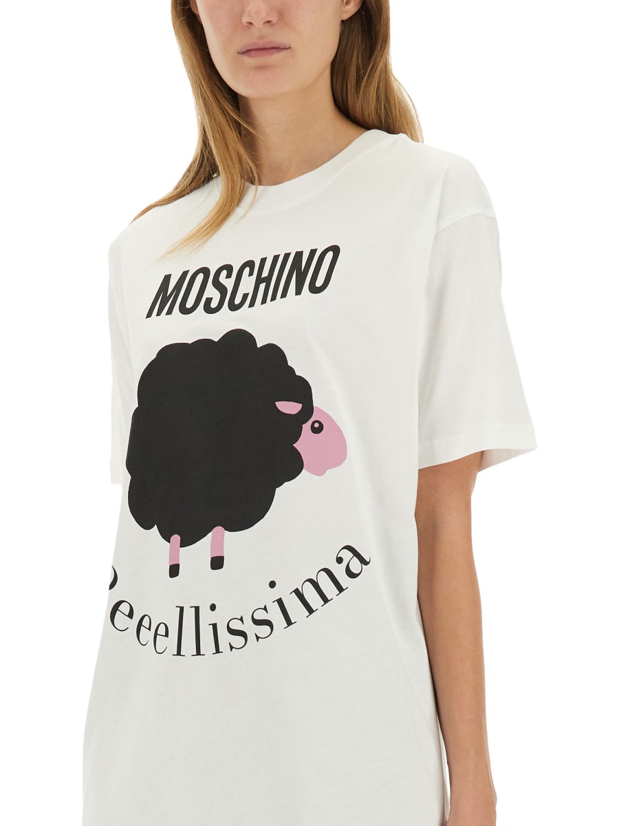 Moschino T-SHIRT WITH PRINT Wit