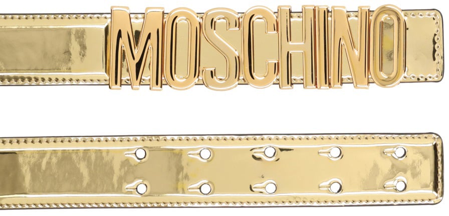 Moschino BELT WITH LOGO Goud