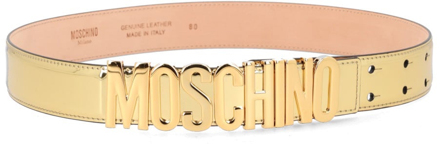 Moschino BELT WITH LOGO Goud