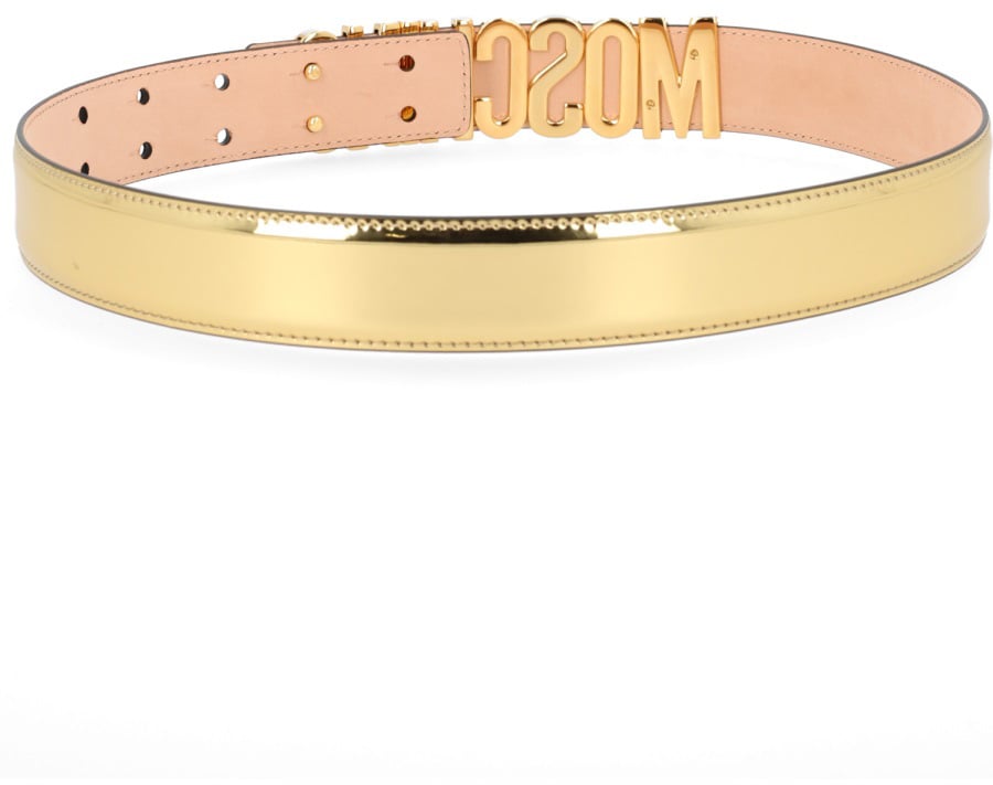 Moschino BELT WITH LOGO Goud