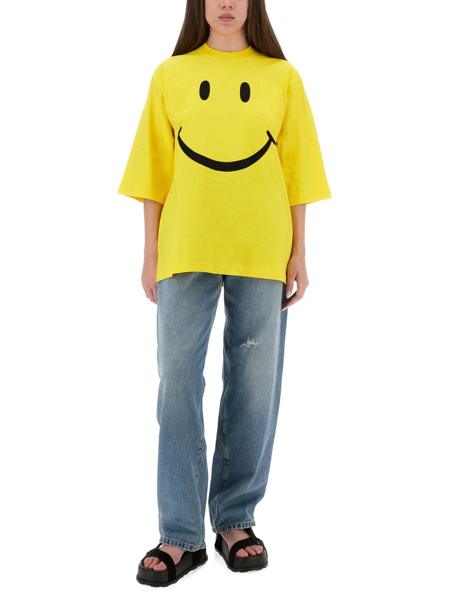 Moschino "SMILE" T-SHIRT Geel
