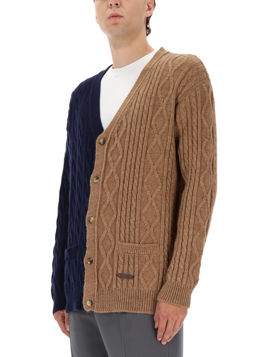 Moschino BICOLOR CARIDIGAN Bruin