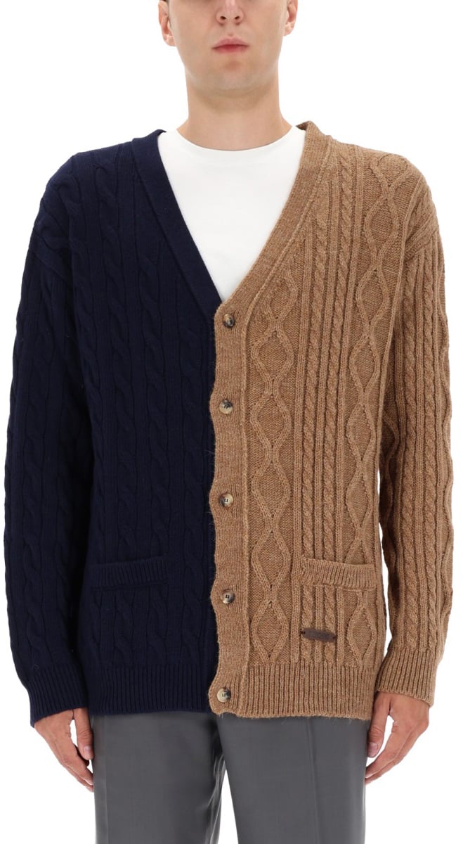 Moschino BICOLOR CARIDIGAN Bruin