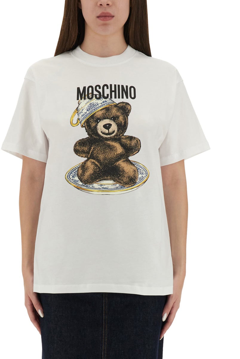 Moschino T-SHIRT WITH "TEDDY" PRINT Wit
