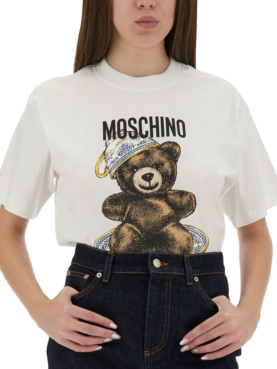Moschino T-SHIRT WITH "TEDDY" PRINT Wit