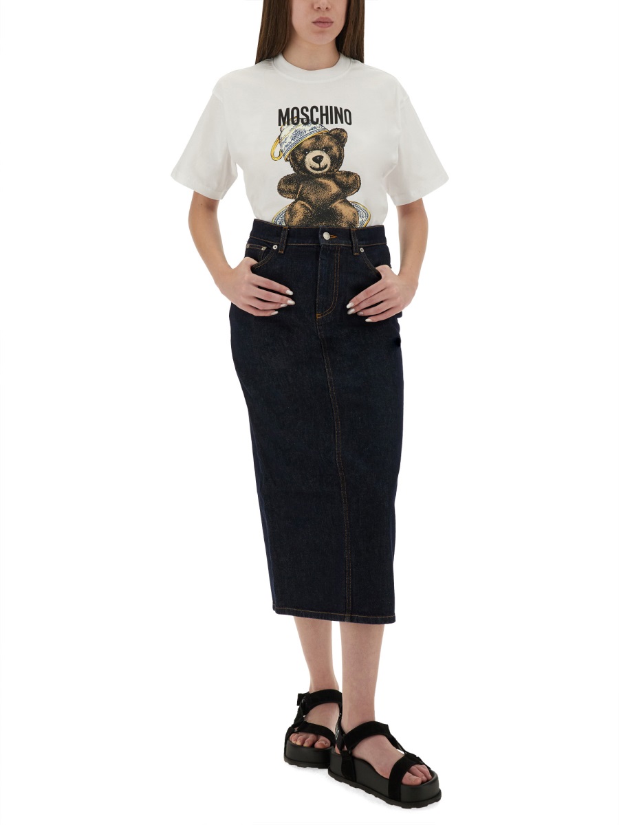 Moschino T-SHIRT WITH "TEDDY" PRINT Wit