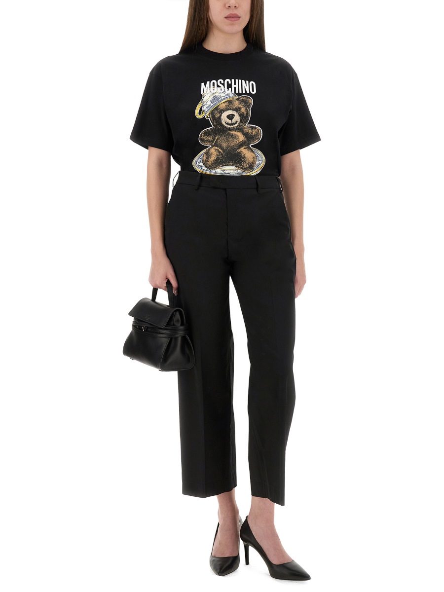 Moschino T-SHIRT WITH "TEDDY" PRINT Zwart