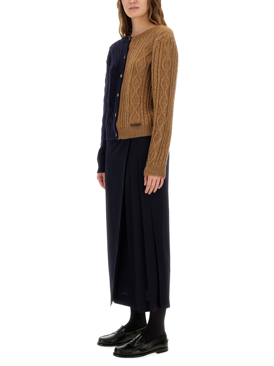 Moschino MIDI SKIRT WITH TOGGLE Blauw