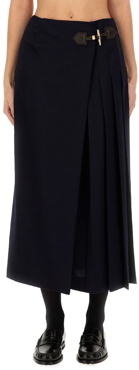 Moschino MIDI SKIRT WITH TOGGLE Blauw