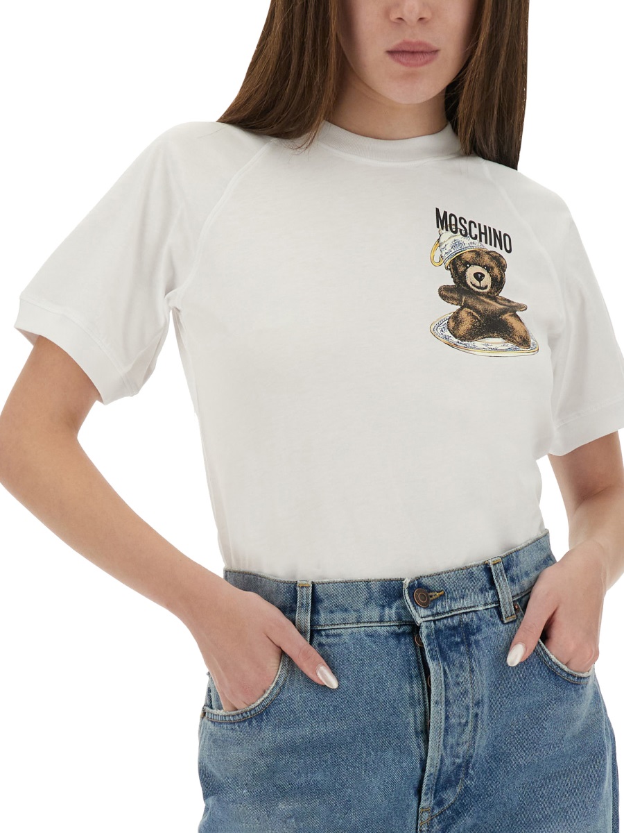 Moschino T-SHIRT WITH "TEDDY" PRINT Wit