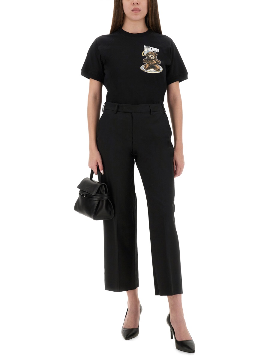 Moschino T-SHIRT WITH "TEDDY" PRINT Zwart