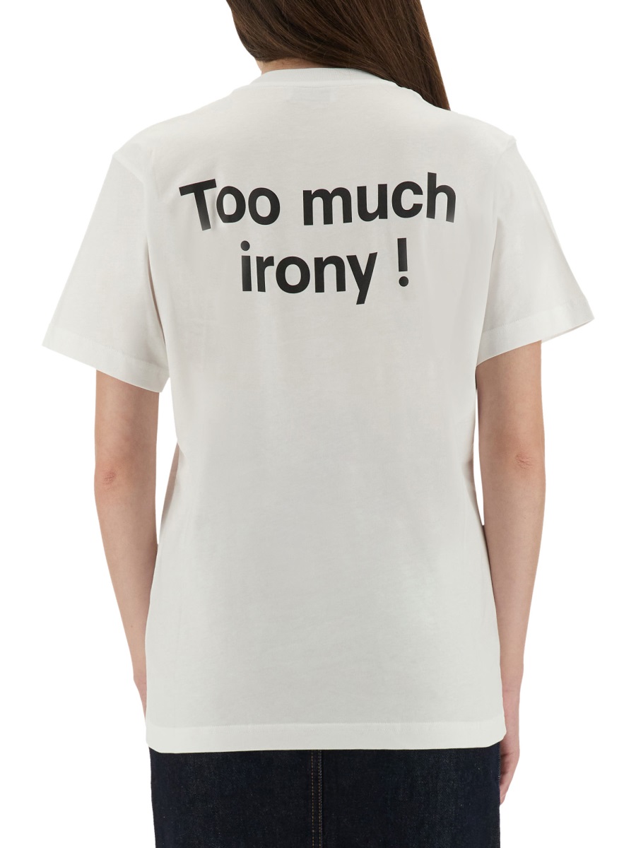 Moschino T-SHIRT "TOO MUCH IRONY!" Wit