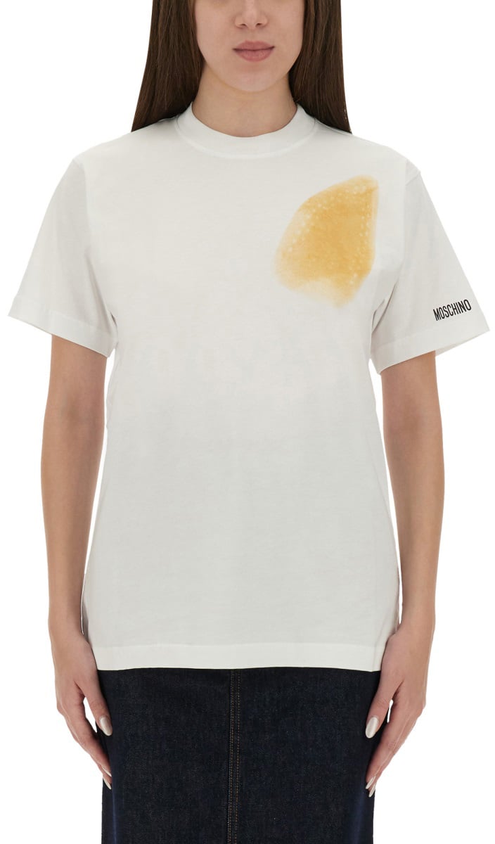 Moschino T-SHIRT "TOO MUCH IRONY!" Wit