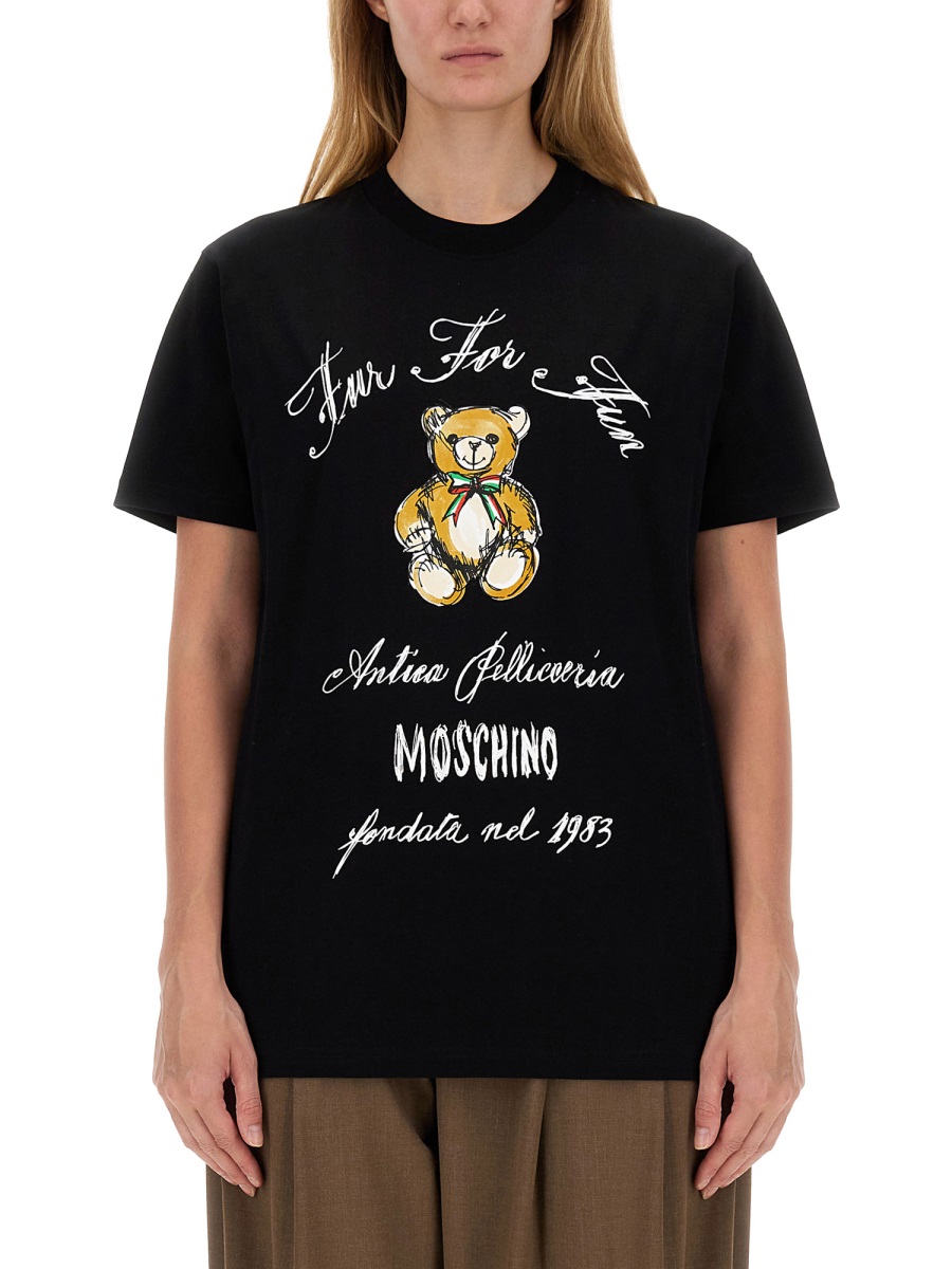 Moschino T-SHIRT WITH LOGO Zwart