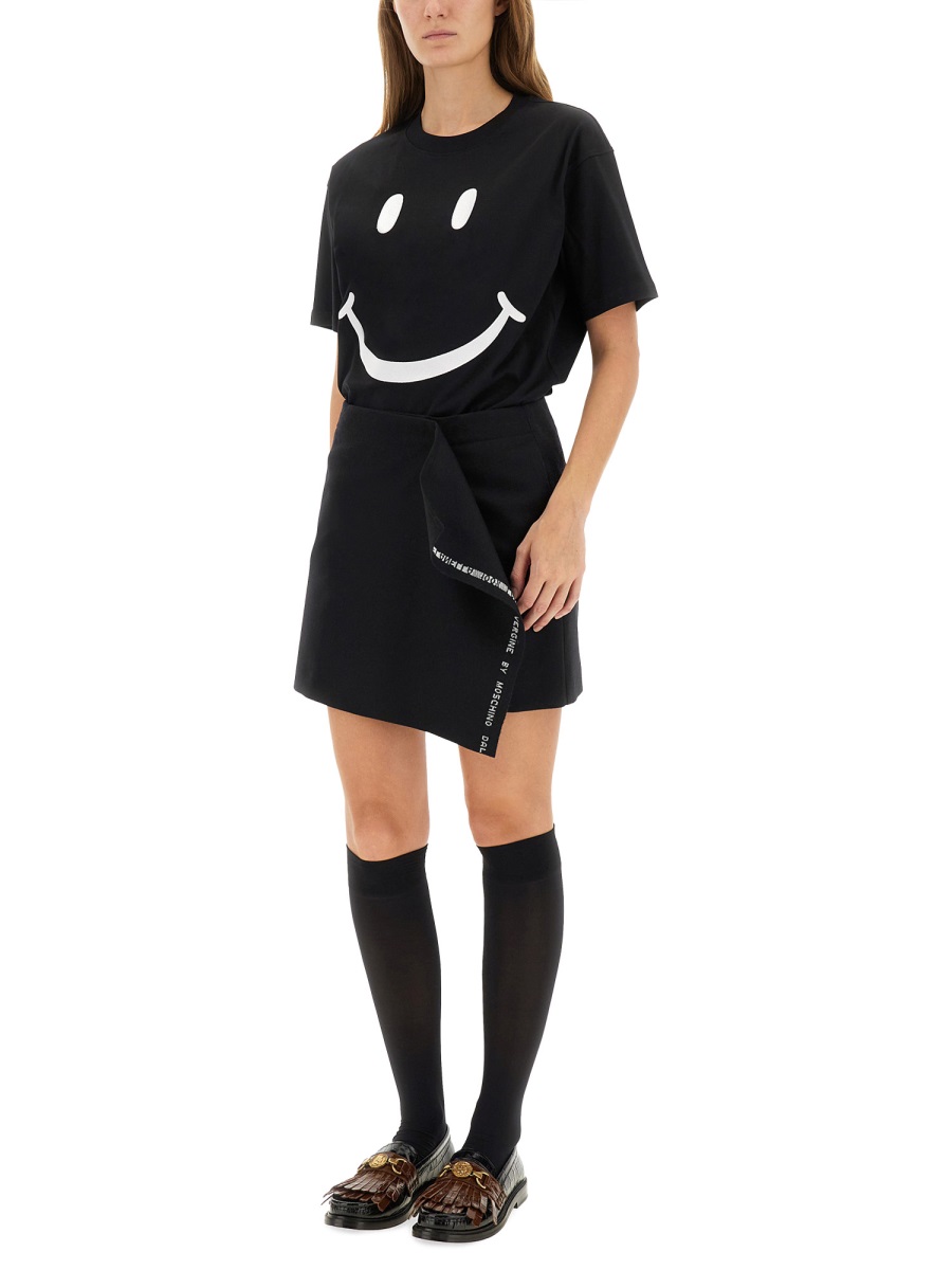 Moschino "SMILEY" T-SHIRT Zwart