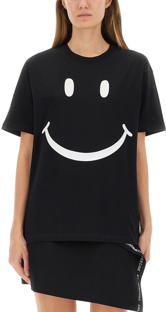 Moschino "SMILEY" T-SHIRT Zwart