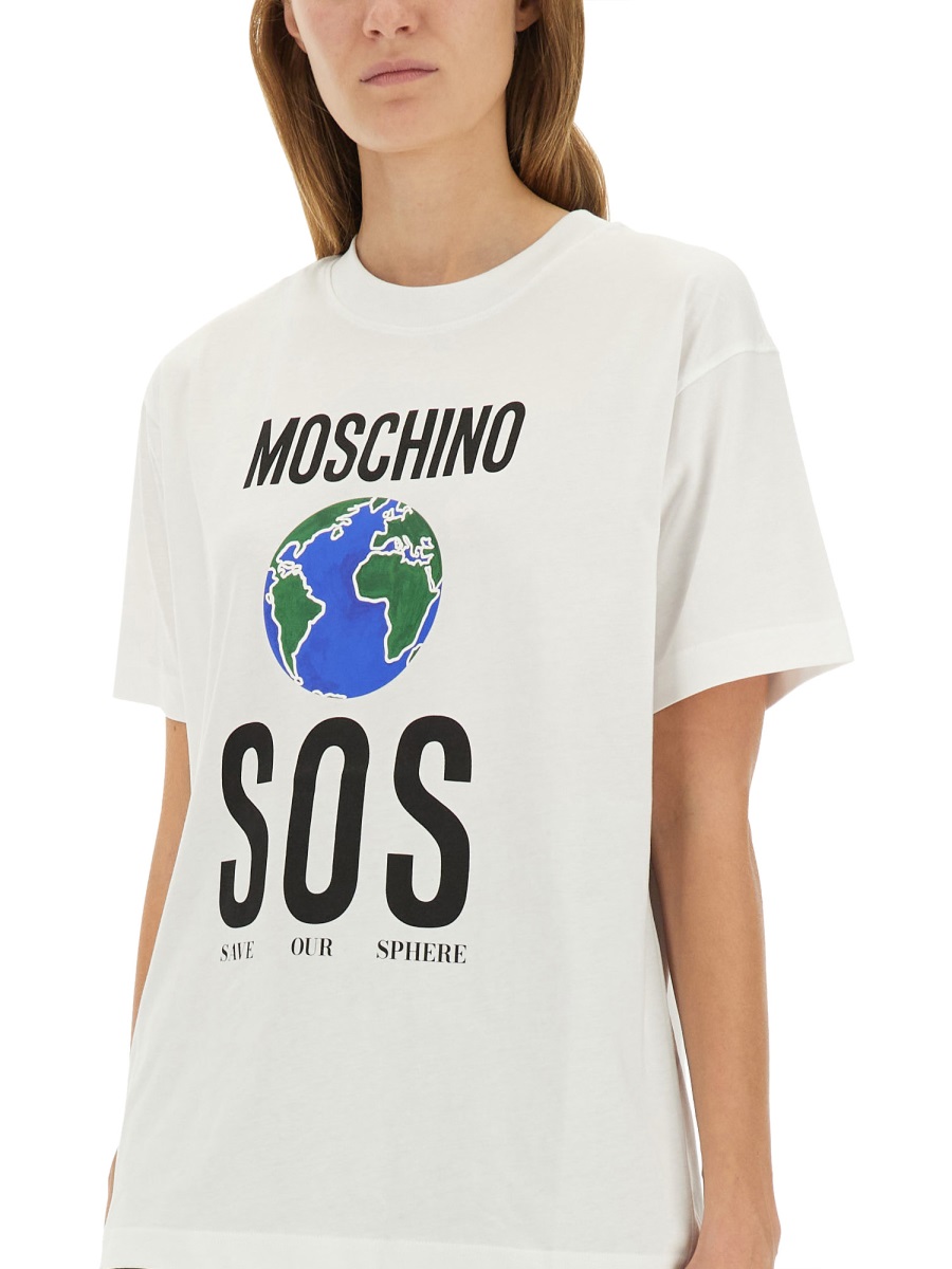 Moschino T-SHIRT WITH PRINT Wit