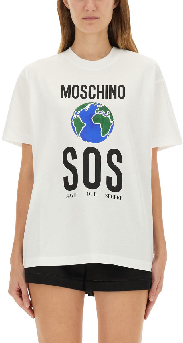 Moschino T-SHIRT WITH PRINT Wit