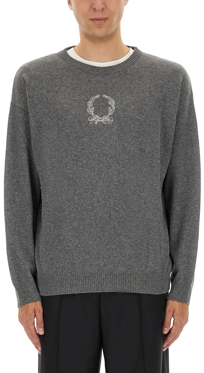Moschino WOOL AND CASHMERE PULLOVER Grijs