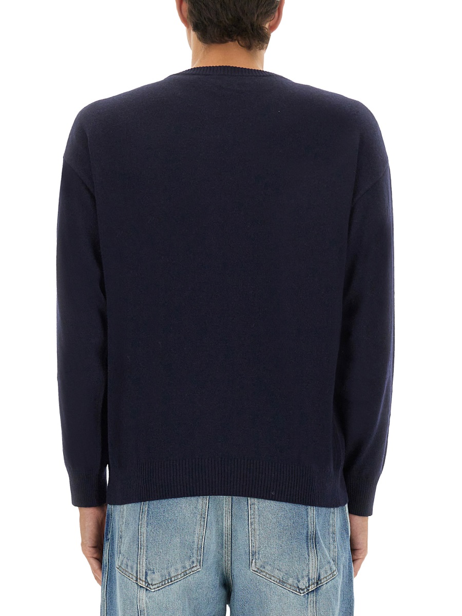 Moschino WOOL AND CASHMERE PULLOVER Blauw