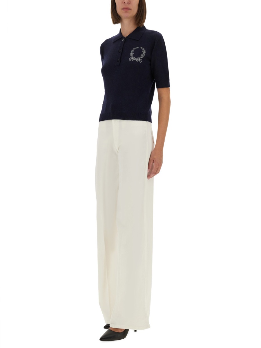 Moschino POLO SHIRT WITH LOGO Blauw