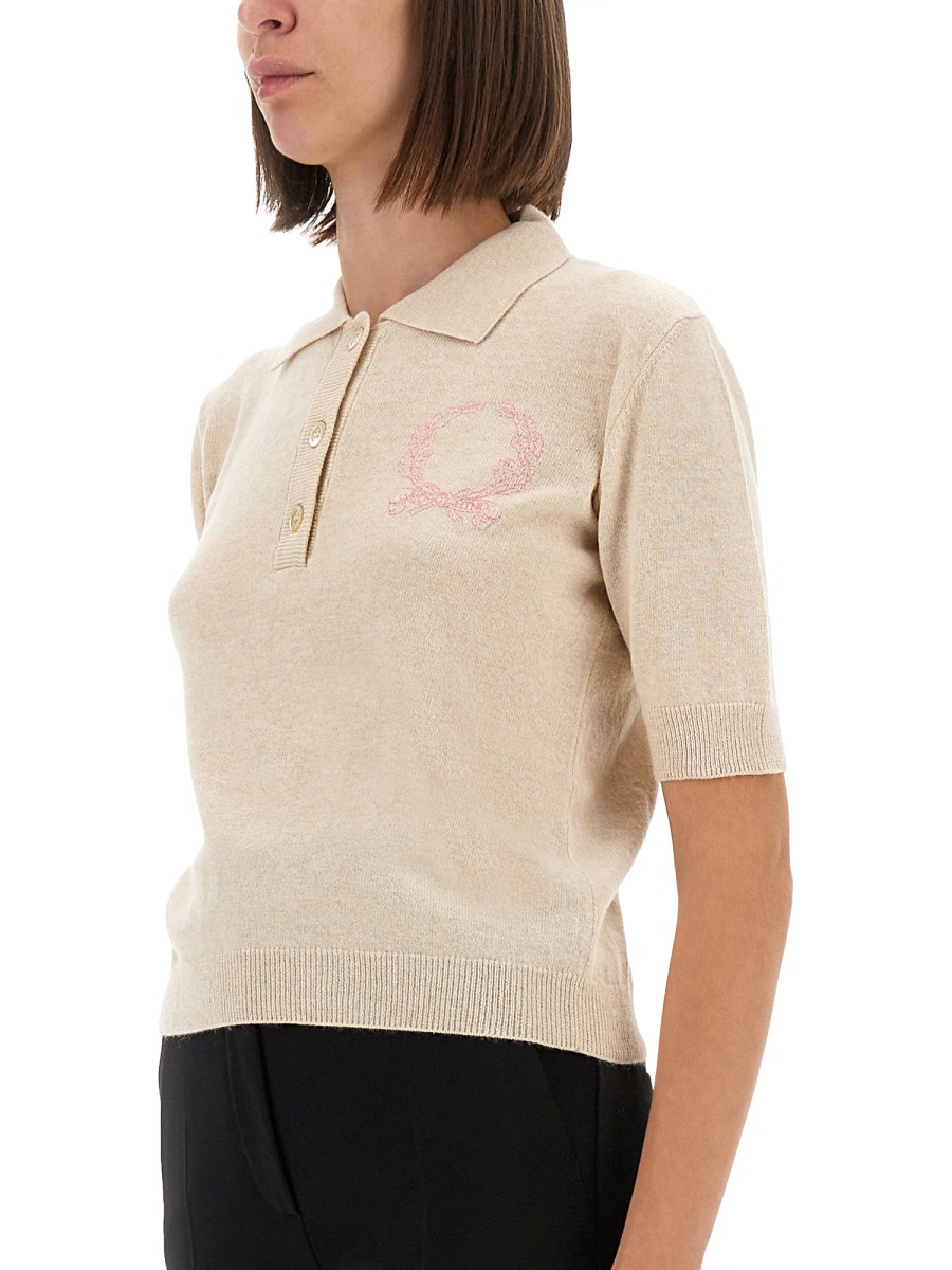 Moschino POLO SHIRT WITH LOGO Beige