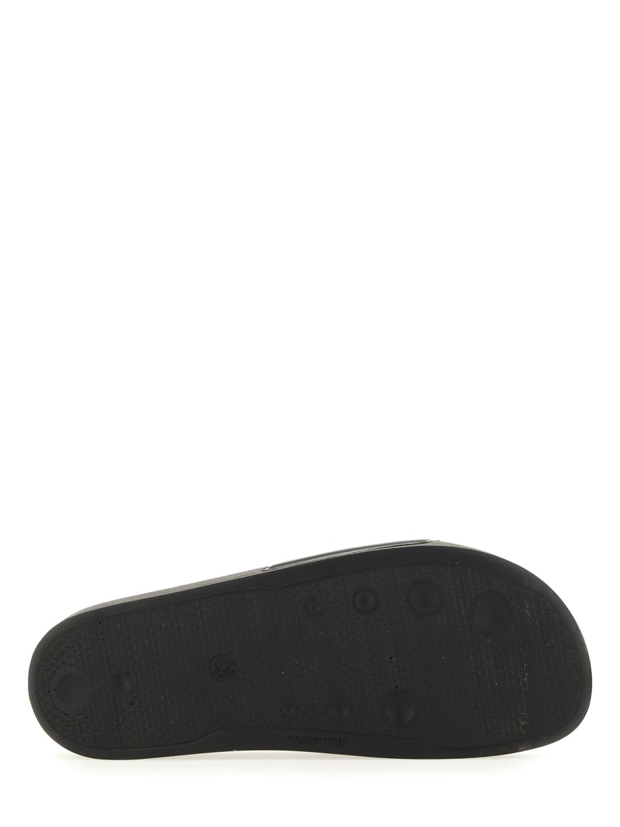 Moschino SLIP-ON SLIPPER WITH LOGO Zwart