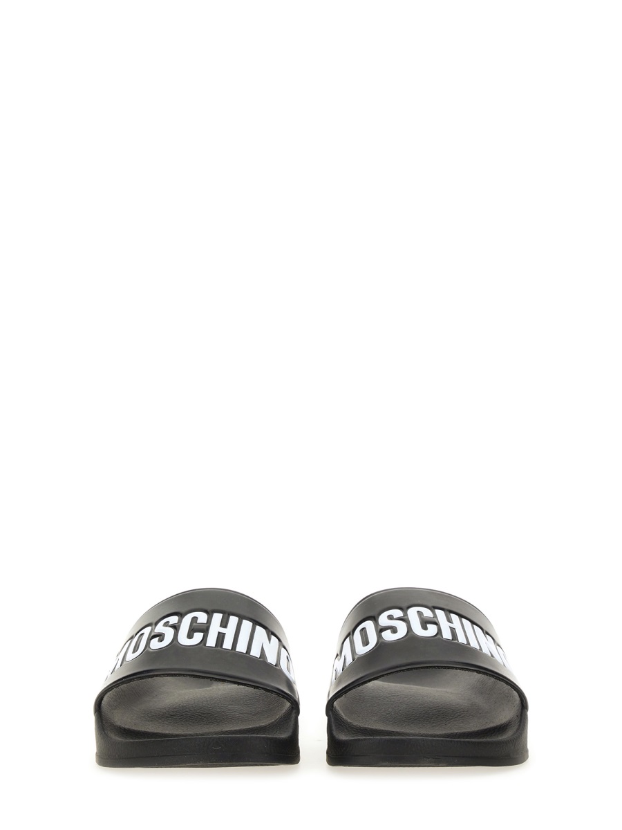 Moschino SLIP-ON SLIPPER WITH LOGO Zwart