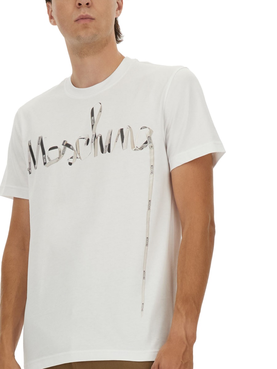 Moschino PRINTED COTTON T-SHIRT Wit