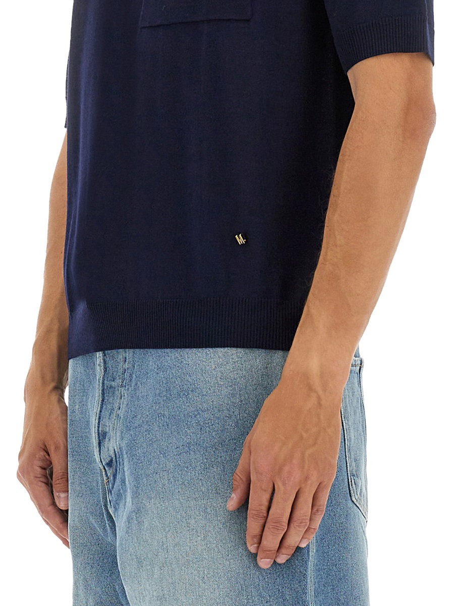 Moschino WOOL AND SILK SWEATER Blauw