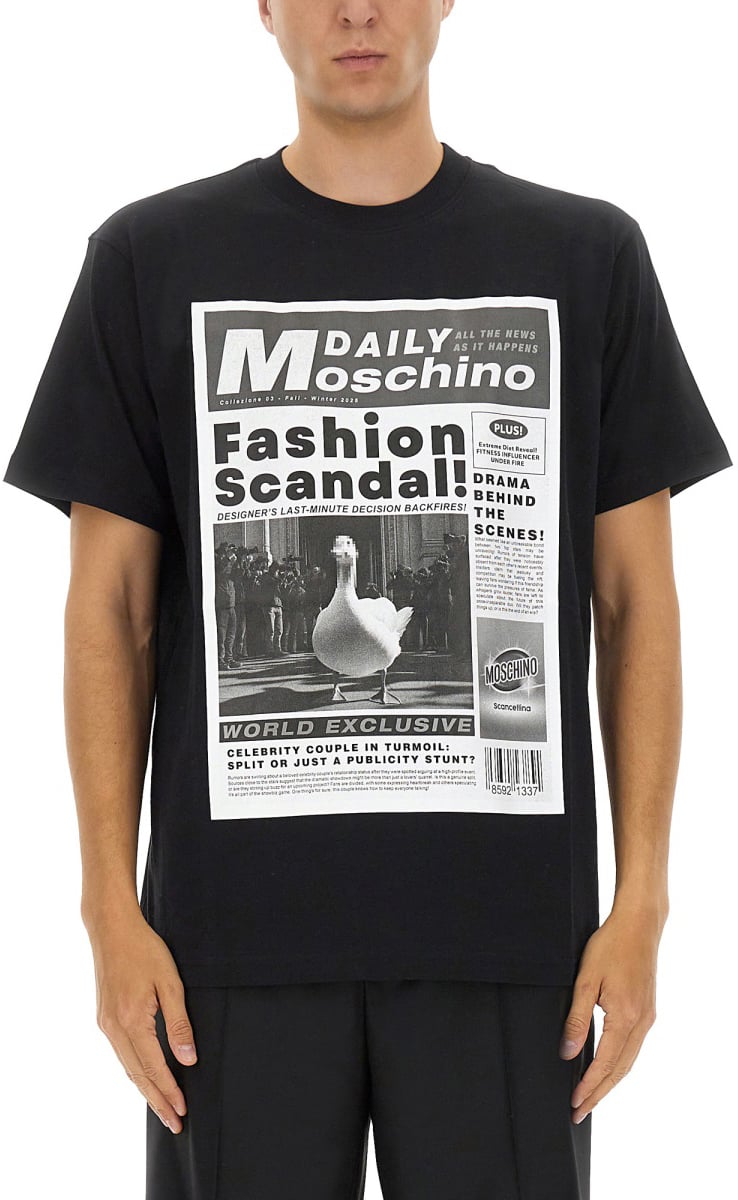 Moschino T-SHIRT WITH PRINT Zwart