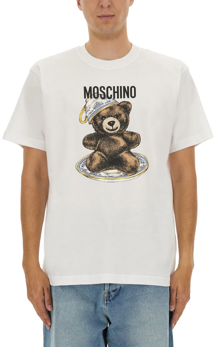 Moschino T-SHIRT WITH PRINT Wit