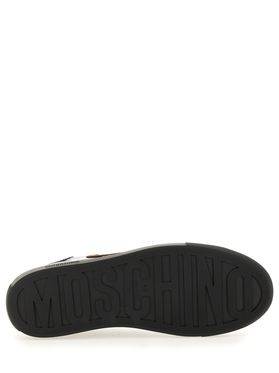Moschino LEATHER SNEAKER Zwart