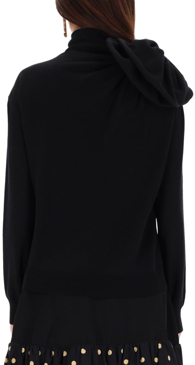 Moschino MESH WITH FLOWER DETAIL Zwart