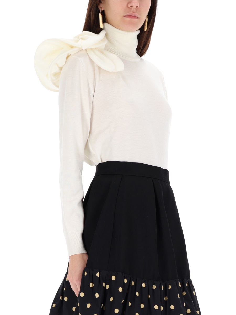 Moschino MESH WITH FLOWER DETAIL Wit