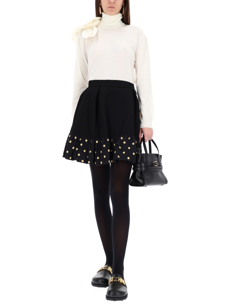 Moschino MESH WITH FLOWER DETAIL Wit