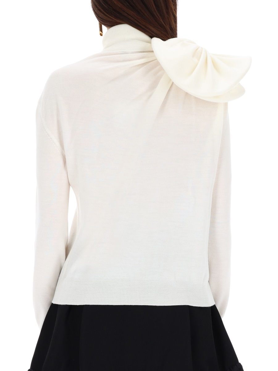 Moschino MESH WITH FLOWER DETAIL Wit