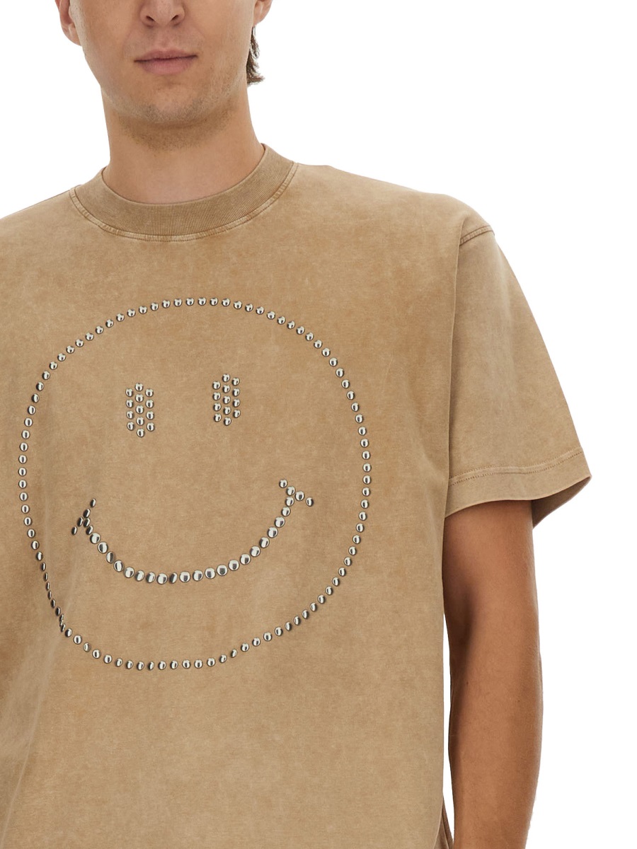 Moschino "SMILEY®" HEAVY COTTON T-SHIRT Bruin