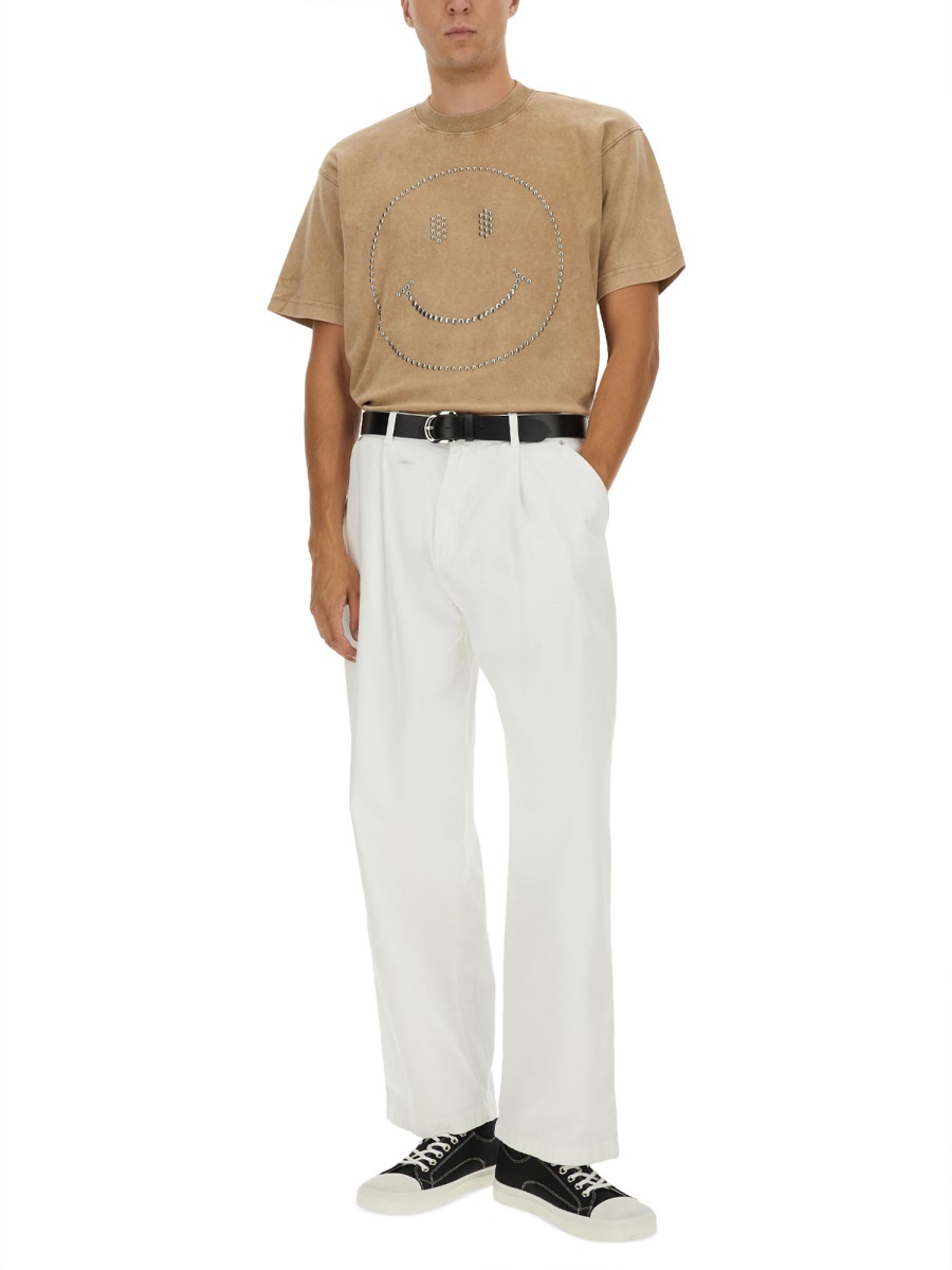 Moschino "SMILEY®" HEAVY COTTON T-SHIRT Bruin