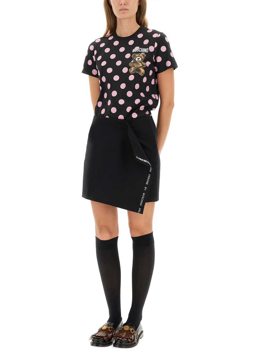 Moschino "TEDDY POLKA DOTS" T-SHIRT Zwart