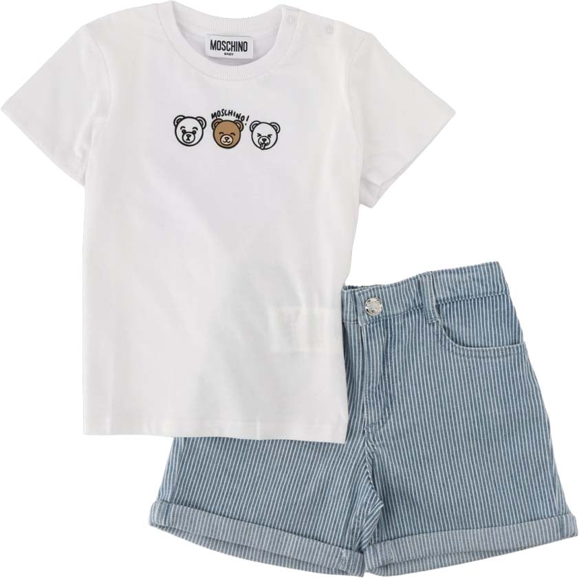 Moschino t-shirt and shorts set Wit
