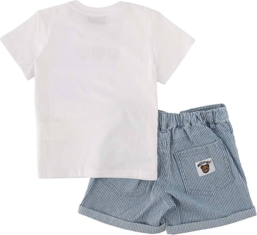 Moschino t-shirt and shorts set Wit