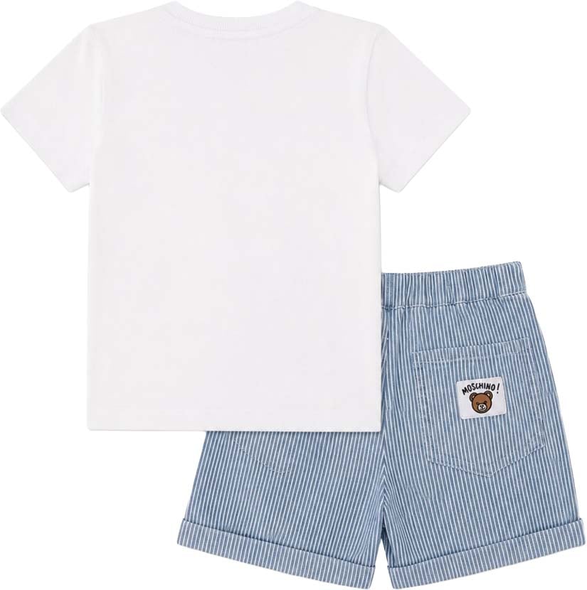 Moschino t-shirt and shorts set Wit