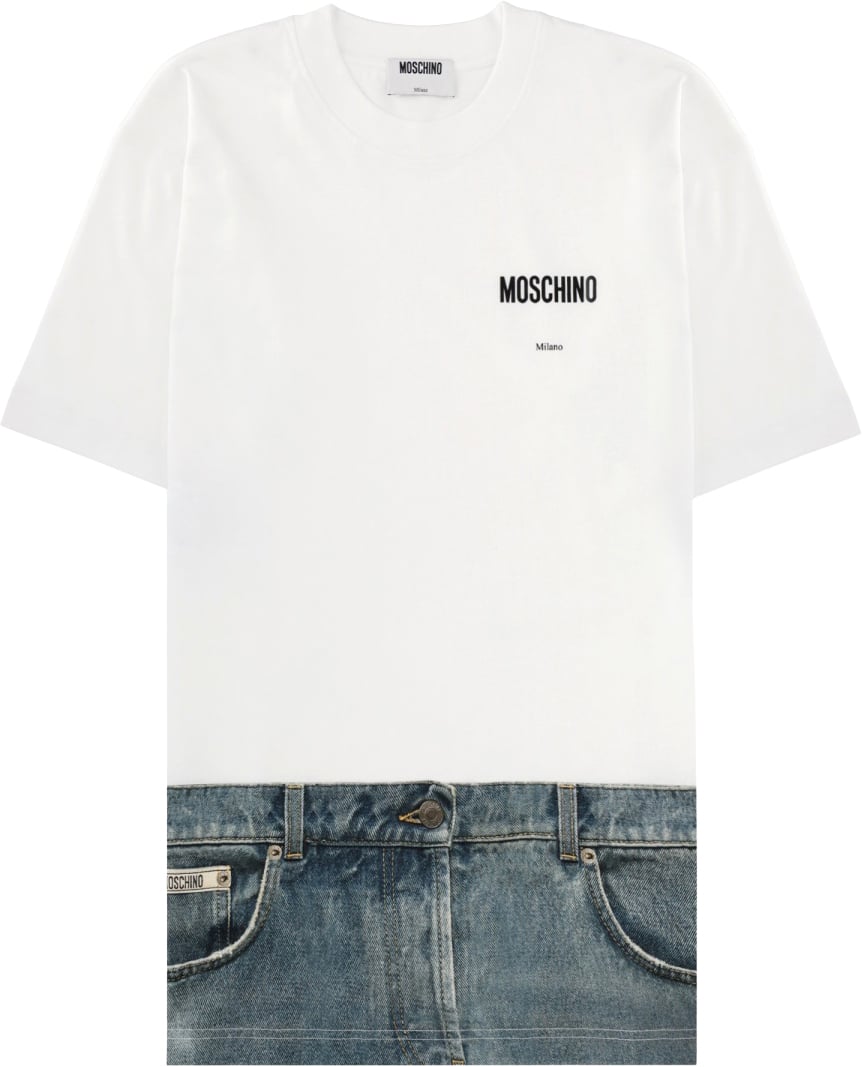 Moschino T-SHIRT WITH LOGO Wit