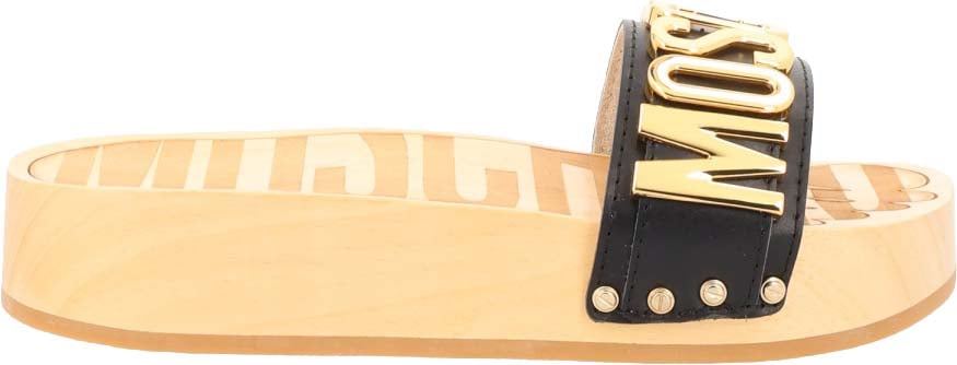 Moschino SANDALO CON LOGO Zwart