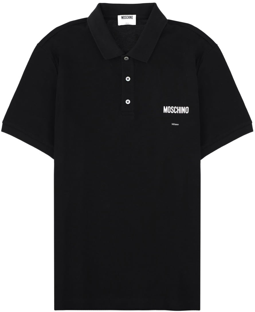 Moschino POLO WITH LOGO Zwart